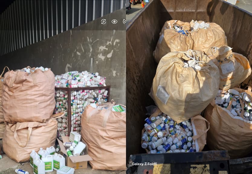 폐농약병 수거 현장